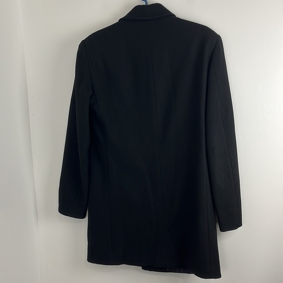 Dekker Wool-Blend Military-Style Black Coat - Picture 5 of 8